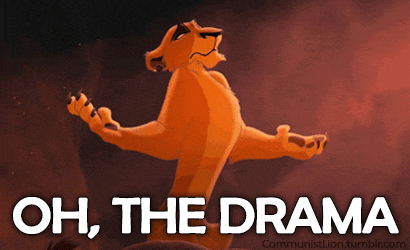 A lion bemoans the drama.