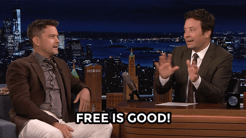 Jimmy Fallon and his guest agree with the author of this article: Free is good. Free is great.