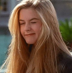 A meme of Alicia Silverstone thinking about it.