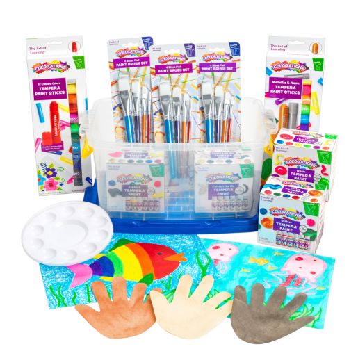 Colorations® Tempera Paint Set with BONUS Paint Palettes