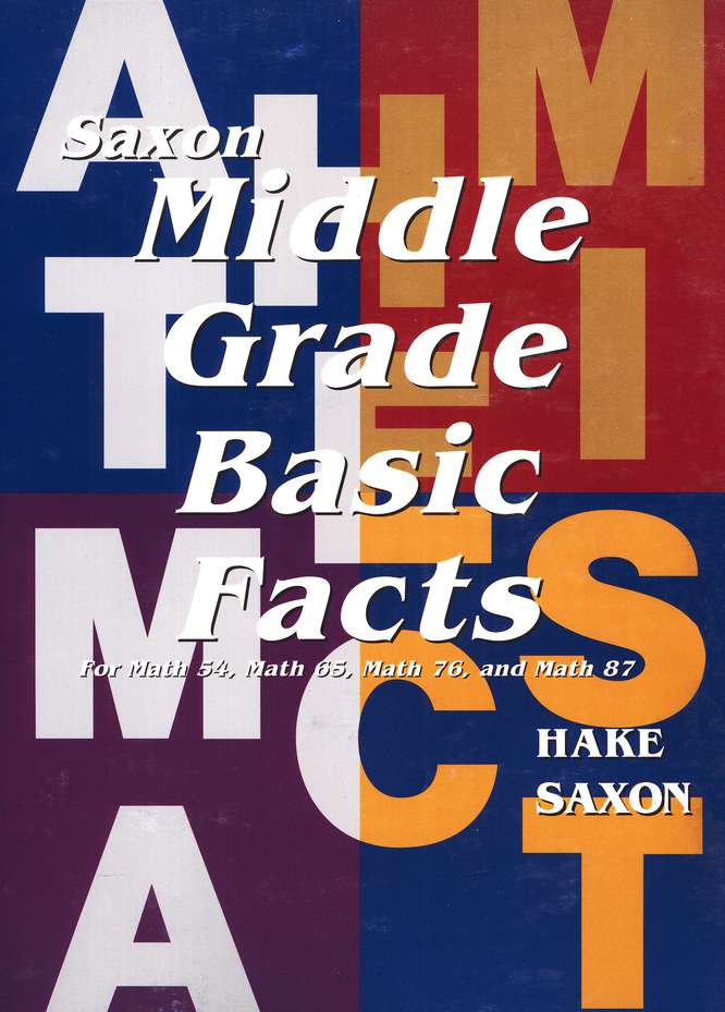 Saxon Middle Grade Basic Fact Cards