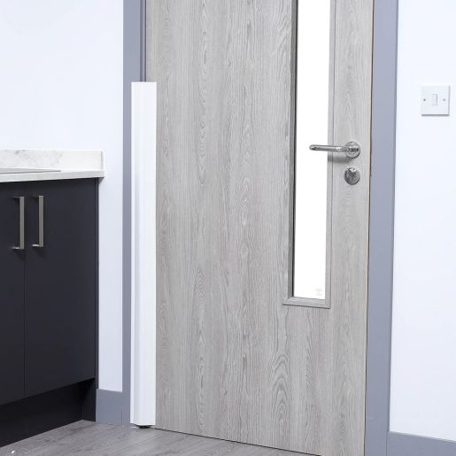 79"h Finger Shield Door Protection Pack - White, 1 set