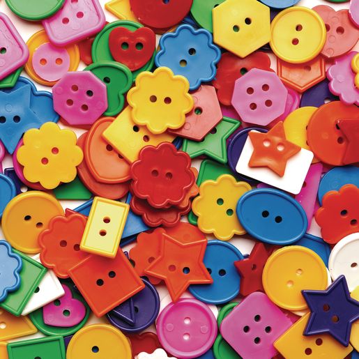Bright Craft Buttons - 1 lb.