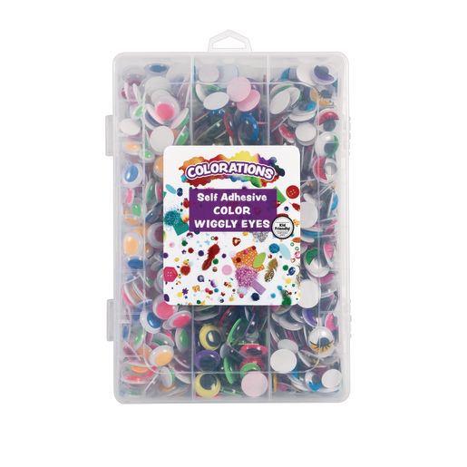 Colorations® Self Adhesive Color Wiggly Eyes - Set of 1000