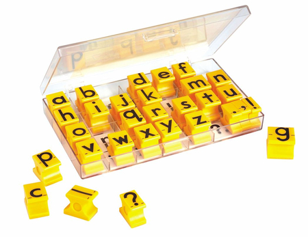Uppercase Alphabet Stamps, Set of 34